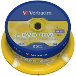 Verbatim DVD+RW [ 4.7GB, 4x, spindle, 25 bucati ]