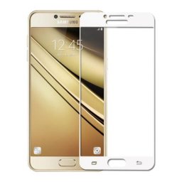 Folie protectie sticla securizata full size pentru Samsung Galaxy C5, alb