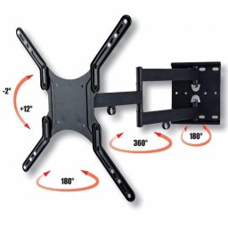 Techly Suport de perete TV LCD/LED/PDP cu braț dublu 23-55'' 45 kg VESA negru
