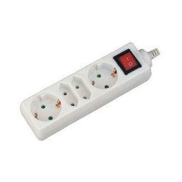 Prelungitor PRELUNGITOR 4 CAI CU INTRERUPATOR 1.5M( 3G1.5MM2) ALB