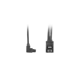 Lanberg cable SATA DATA II (6GB/S) F/F 50cm; METAL CLIPS ANGLED Black