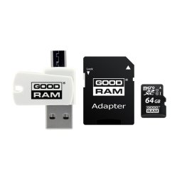 Card memorie All in one MicroSDHC UHS-I 64GB Clasa 10 Adaptor + card reader M1A4-0640R12