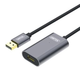 Unitek Cablu extensie activă USB 2.0, 20m, Alu., Y-274