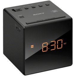 Radio cu ceas, ICFC1B, Negru