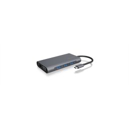 IcyBox Docking Station USB Type-C, 3xUSB, HDMI 4k@30Hz, VGA, SD/microSD
