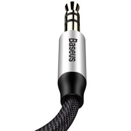 Accesorii Audio Hi-Fi Cablu audio 3,5 mm mini Jack AUX, 1m, Negru/Argintiu