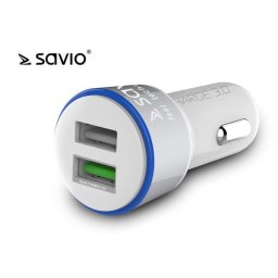 2x USB-A QC3.0 30W Alb