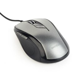 Mouse MUS-6B-01-BG, USB, Black-Grey