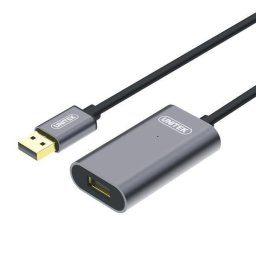 Unitek Cablu extensie activÄ USB 2.0., 5m, Alu., Y-271