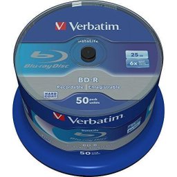 Verbatim BD-R 6x 25GB DataLife Blu-ray 50pcs Roll