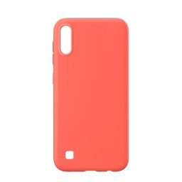 Husa Lemontti Husa Silicon Soft Slim Samsung Galaxy A10 Orange (material mat si fin, captusit cu microfibra)