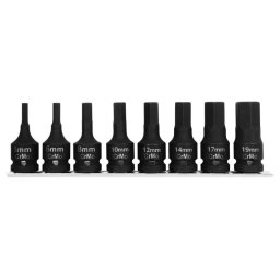 TRUSA TUBULARE IMPACT CU VARF HEXAGONAL 5-19MM - 8P.