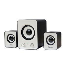 BOXE SPACER 2.1, RMS: 11W (2 x 3W + 5W), control volum, USB power, black & white, "SPB-807" (include timbru verde 1 lei)