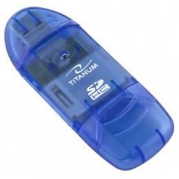 Card reader SDHC/MiniSDHC/MicroSDHC/RS/MM, USB 2.0, Albastru