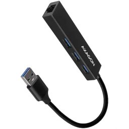 3 x USB-A + GLAN, USB3.2 Gen 1, 1x RJ45, hub, negru