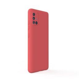 Husa Lemontti Husa Silicon Soft Slim Samsung Galaxy A51 Santa Red (material mat si fin, captusit cu microfibra)
