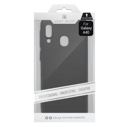 Husa Just Must Carcasa Uvo Samsung Galaxy A40 Black (material fin la atingere, slim fit)