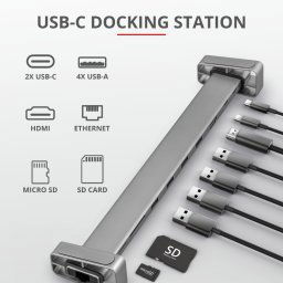 Dalyx Aluminium 10-in-1 USB-C Multi-port Dock