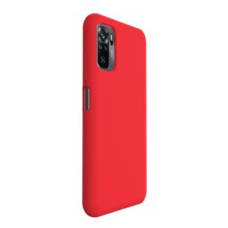 Husa Lemontti Liquid Silicon material fin captusit cu microfibra) - Husă silicon - compatibil cu Xiaomi Redmi Note 10 5G - culoare Roșu