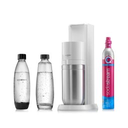 Aparate de preparare sifon Aparat pentru bauturi carbogazoase DUO, 1 litru, 2 carafe Alb