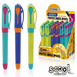 Stilou din plastic multicolor