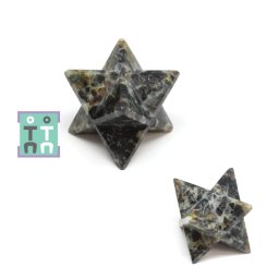 Merkaba Piatra Naturala Opal Verde in Matrice - 47x47 mm - ( XXL ) - Unicat