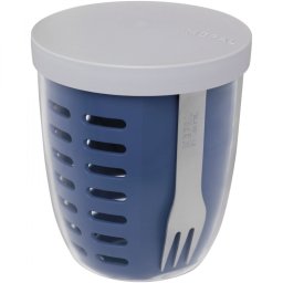 Caserola pranz, Mepal, 21AUG034, 600 ml, Plastic, 12xØ 10.5 cm, Albastru