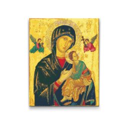 Set goblen cu diamante, cu sasiu, Madonna, 40x50 cm