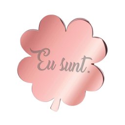 Martisor Brosa Inox Trifoi Rose Gold Eu Sunt