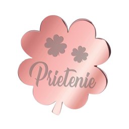 Martisor Brosa Inox Trifoi Rose Gold Prietenie