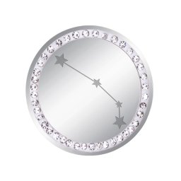 Martisor Brosa Inox Banut Pietre Constelatie Berbec Argintiu