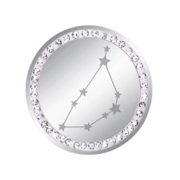 Martisor Brosa Inox Banut Pietre Constelatie Capricorn Argintiu