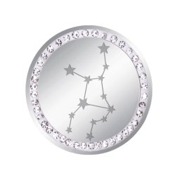 Martisor Brosa Inox Banut Pietre Constelatie Fecioara Argintiu