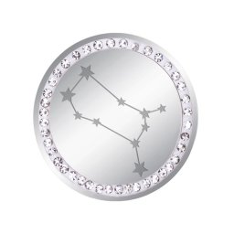 Martisor Brosa Inox Banut Pietre Constelatie Gemeni Argintiu