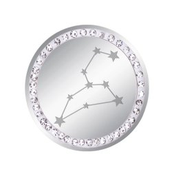 Martisor Brosa Inox Banut Pietre Constelatie Leu Argintiu