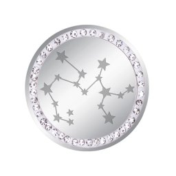 Martisor Brosa Inox Banut Pietre Constelatie Sagetator Argintiu