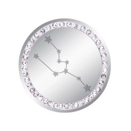 Martisor Brosa Inox Banut Pietre Constelatie Taur Argintiu