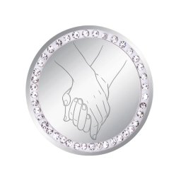 Martisor Brosa Inox Banut Pietre Tinutul de Maini Argintiu