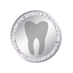 Martisor Brosa Inox Banut Pietre Doctor Stomatolog Argintiu
