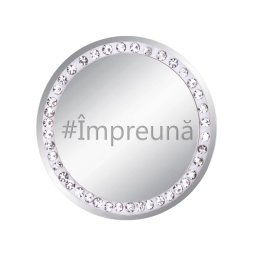 Martisor Brosa Inox Banut Pietre Impreuna Argintiu