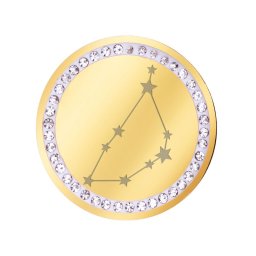 Martisor Brosa Inox Banut Pietre Constelatie Capricorn Auriu
