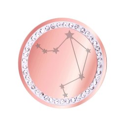 Martisor Brosa Inox Banut Pietre Constelatie Balanta Rose Gold