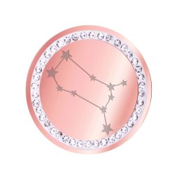 Martisor Brosa Inox Banut Pietre Constelatie Gemeni Rose Gold