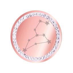 Martisor Brosa Inox Banut Pietre Constelatie Leu Rose Gold