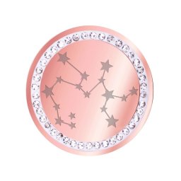 Martisor Brosa Inox Banut Pietre Constelatie Sagetator Rose Gold