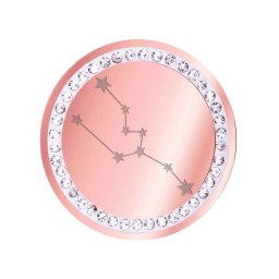 Martisor Brosa Inox Banut Pietre Constelatie Taur Rose Gold