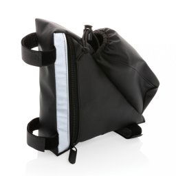 Geanta de bicicleta cu suport de sticla, Everestus, 21OCT1213, 18.5 x 6 x 21 cm, Plastic, Poliuretan, Negru, saculet inclus