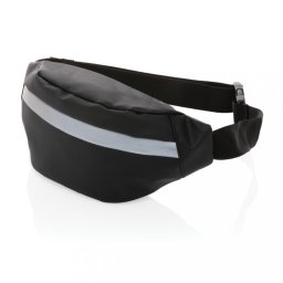 Borseta sport reflectorizanta, Everestus, 21OCT1242, 30 x 6.5 x 12 cm, Plastic, Poliuretan, Negru