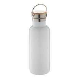 Termos, Everestus, 21OCT1408, 500 ml, Otel, Bambus, Alb, Argintiu