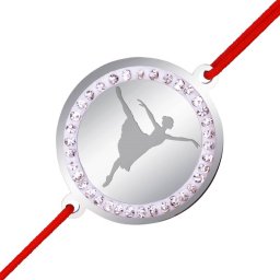 Martisor Bratara Inox Banut Pietre Balerina Argintiu